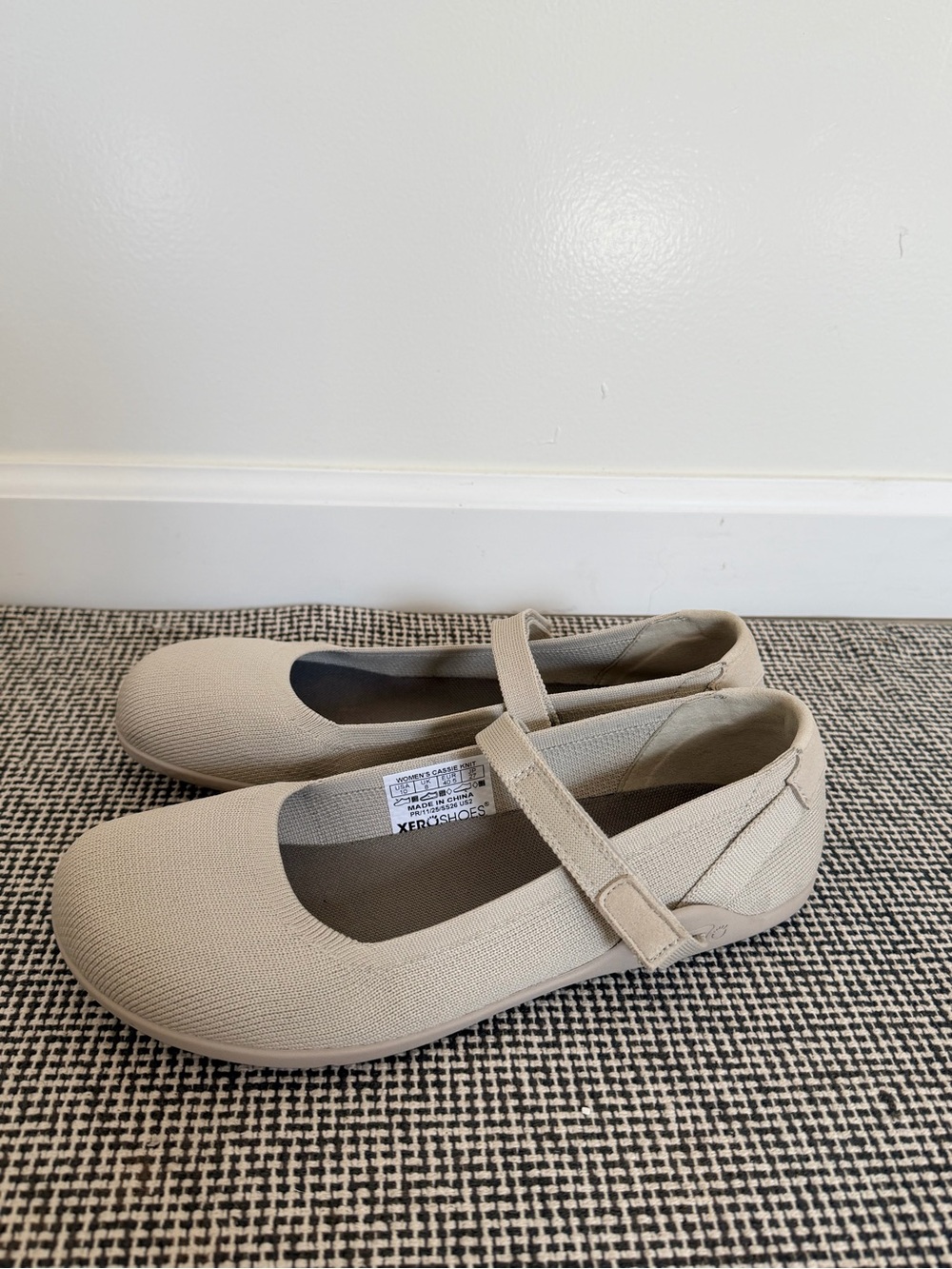 Xero Shoes, Cassie Knit Minimalist Mary Jane in Silver/Cream - Picture 3 of 6